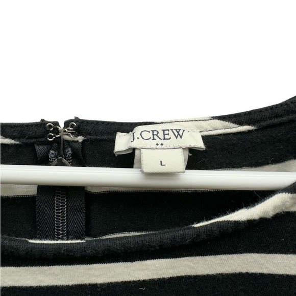 J.Crew Cotton Sailor Stripe Dress | Size L | Preppy Nautical Summer Style - Picture 3 of 9